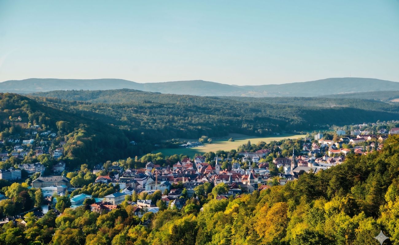 Bad Kissingen von oben fotografiert